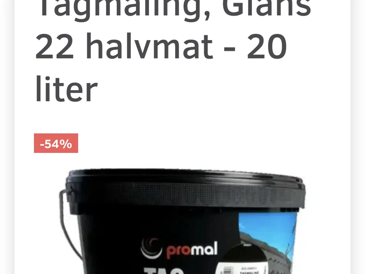 Billede 1 - Tagmaling sort