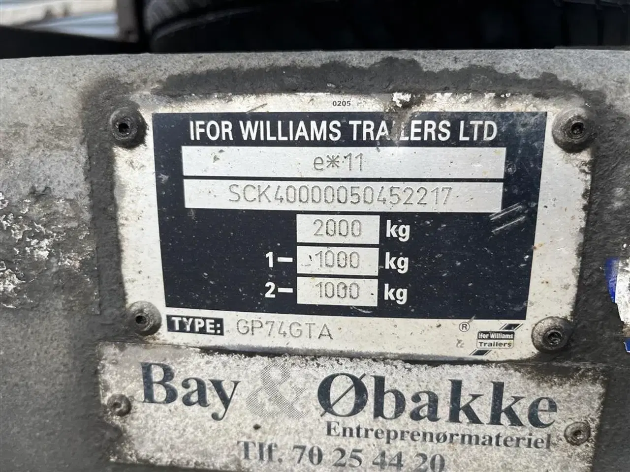 Billede 3 - Ifor Williams Model 4 lille maskintrailer med ramper.