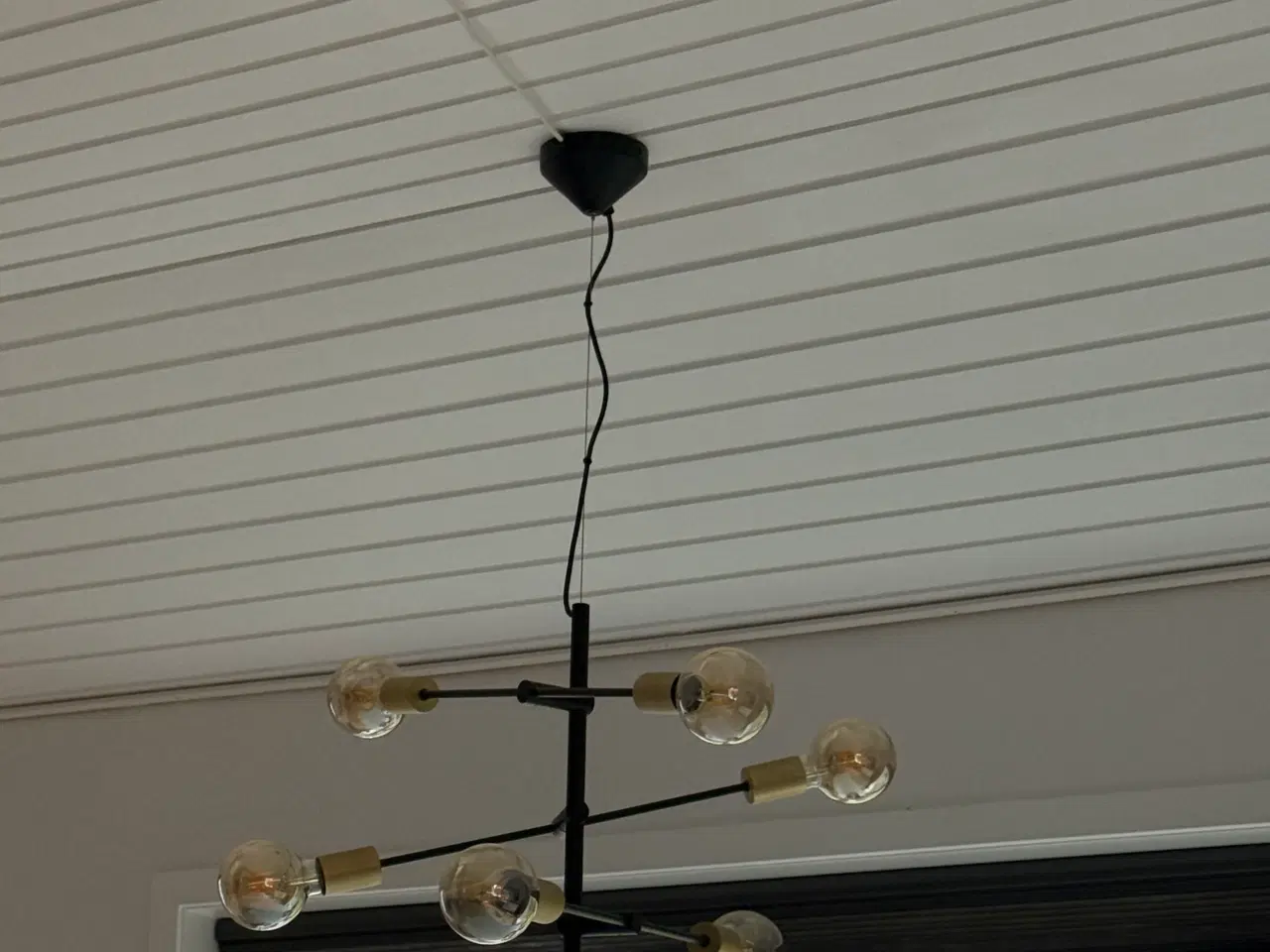 Billede 1 - Nordlux Josefine Pendel - sort/messing inkl. 6 pær