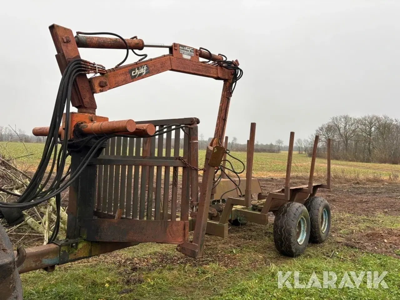 Billede 1 - Skovtrailer med kran