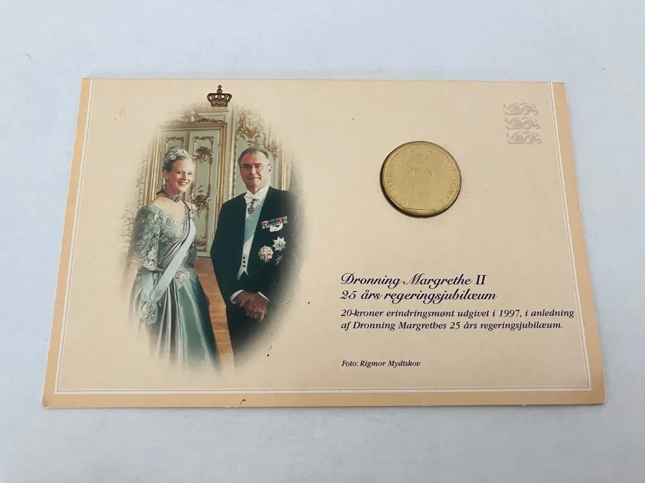 Billede 1 - 20 Kroner - Dronningens 25 års Regeringsjubilæum