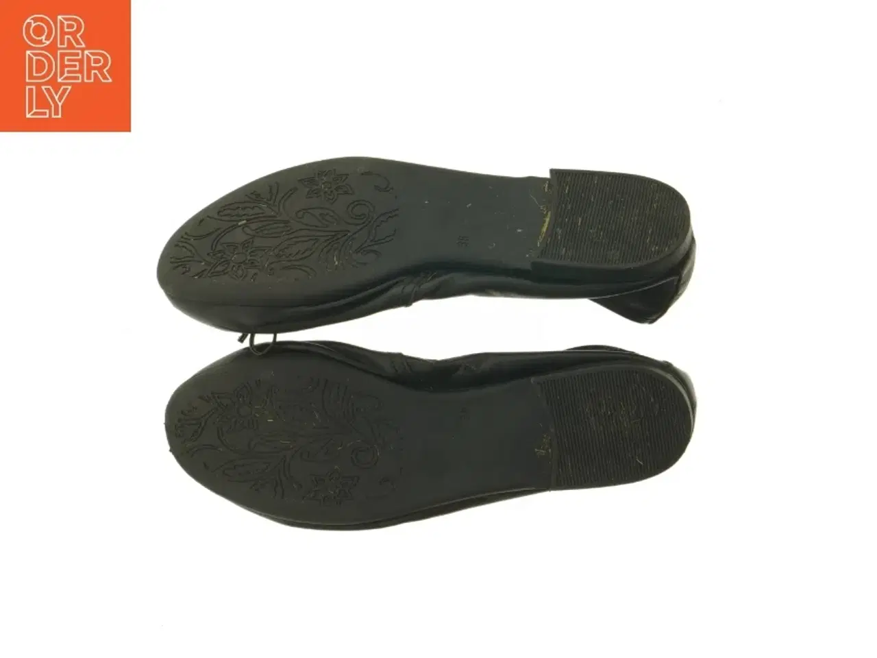 Billede 5 - Sorte ballerinaer i læder (str. 36 ) (DVD)