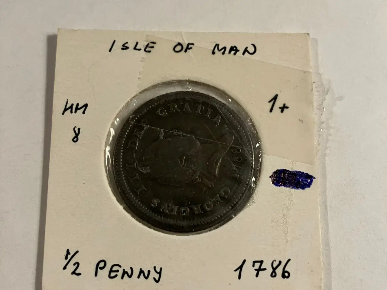 Billede 1 - Isle of man 1/2 penny 1786