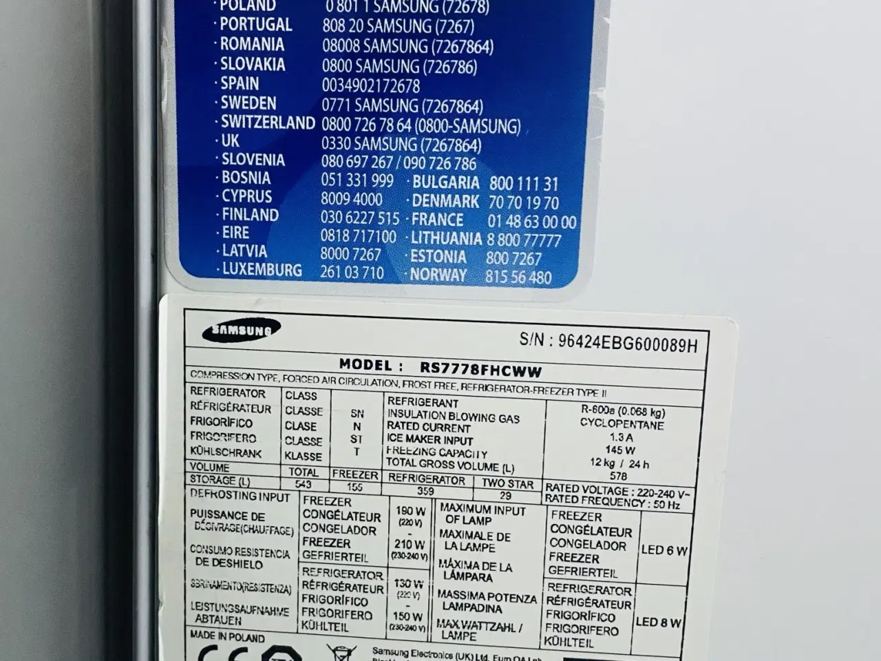 Billede 14 - Samsung Side by Side RS7778FHCWW (178,9 cm)