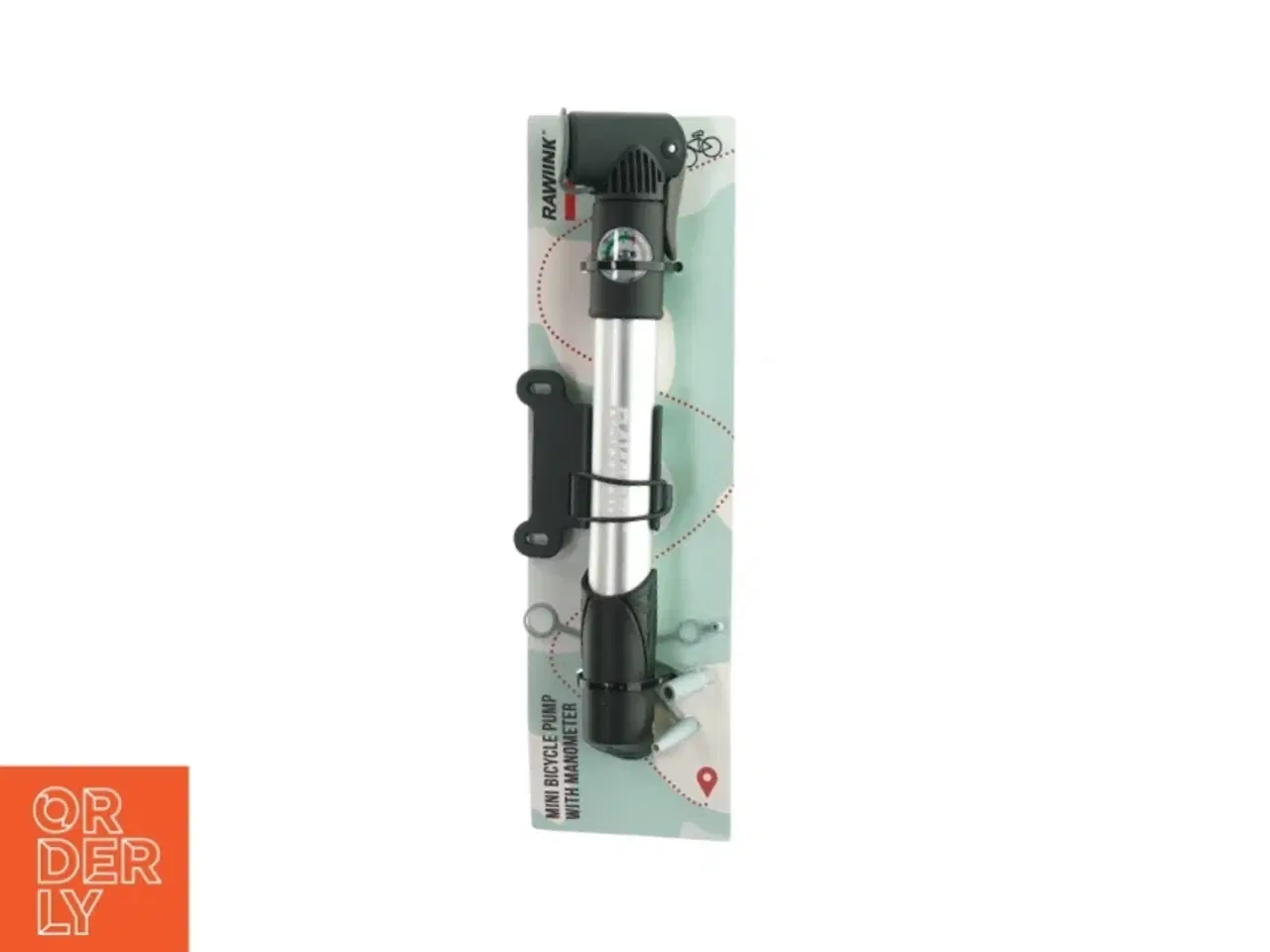 Billede 1 - Mini cykelpumpe med manometer fra Rawlink (str. 28 cm)
