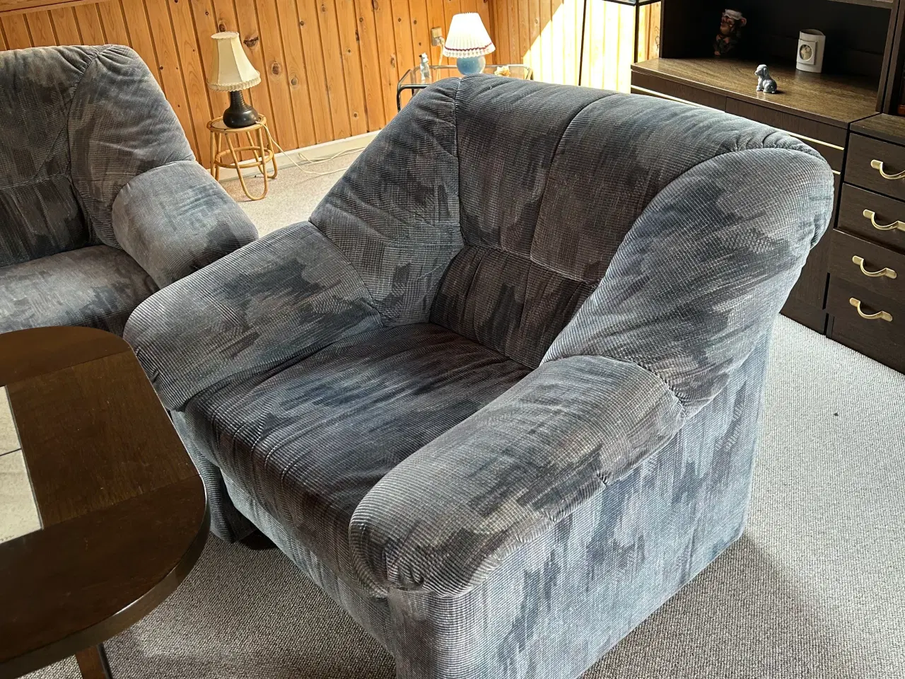 Billede 4 - Velour sofa + 2 stole 