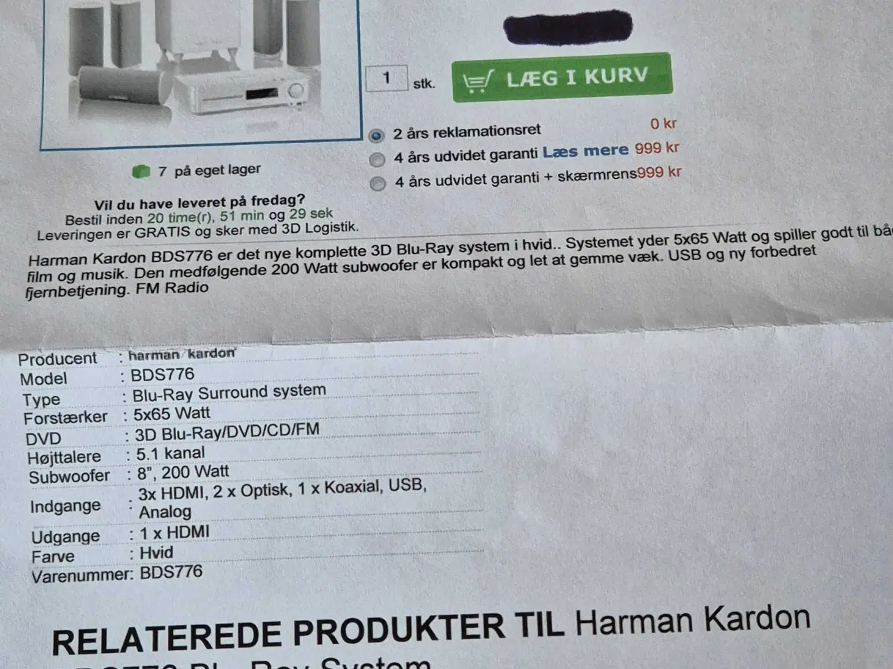 Billede 5 - Herman Kardon anlæg komplet