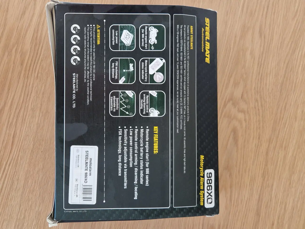 Billede 2 - 🏍️ Steelmate 2-Way Motorcykel Alarm (986XO)