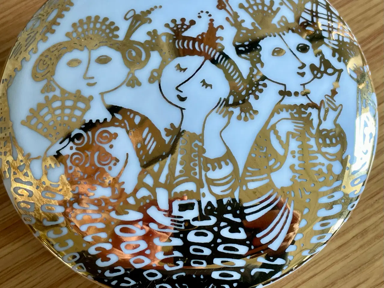 Billede 6 - Bjørn Wiinblad låg krukker i guld & hvid