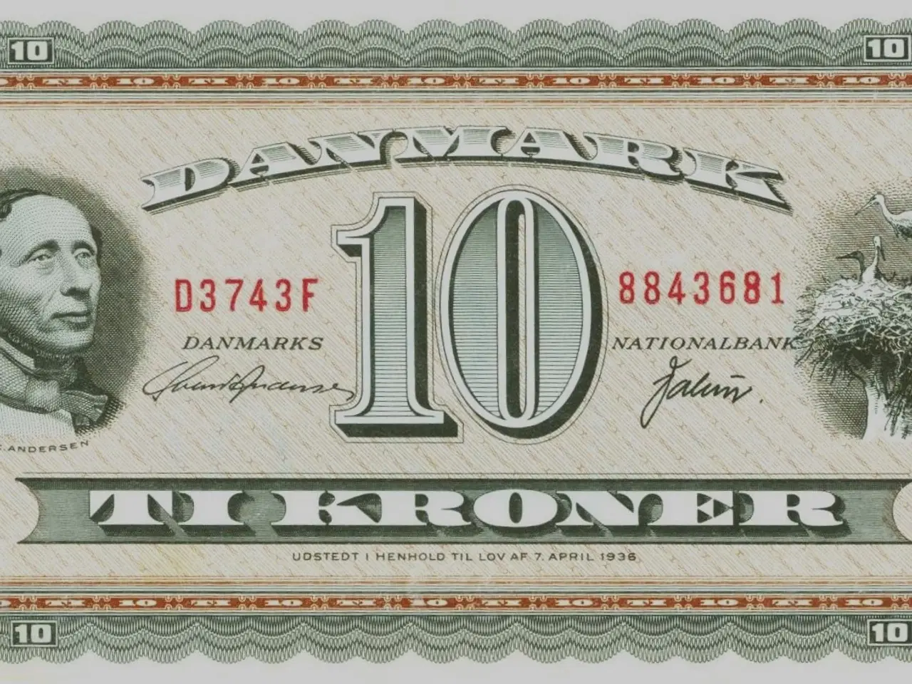 Billede 1 - DK. 10 kr. seddel 1974