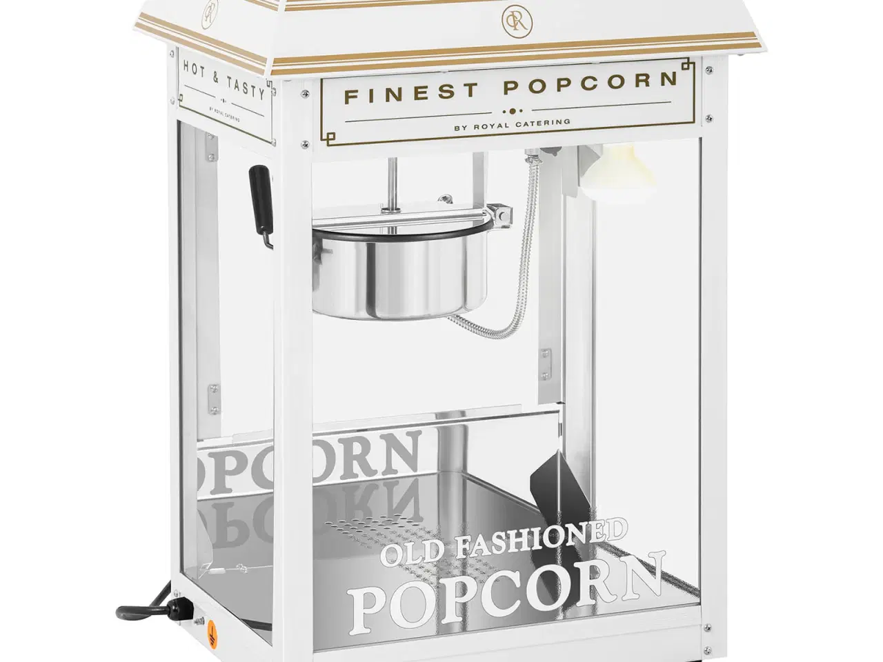 Billede 2 - Popcornmaskine – hvid og guld