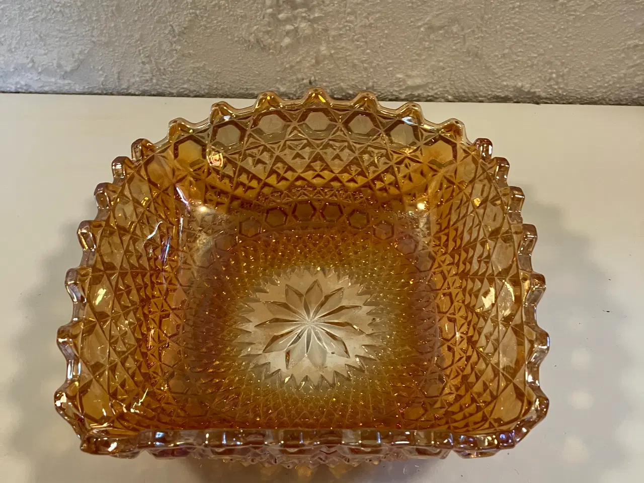 Billede 2 - Ravfarvet glasskål