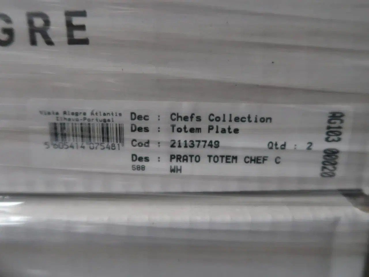 Billede 3 - 6 stk. tallerken VISTA ALEGRE Chefs Collection Totem Plate