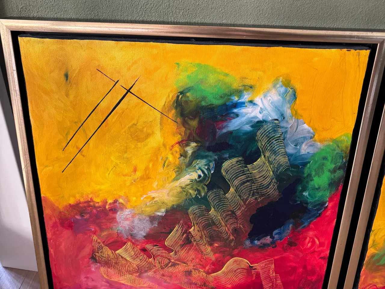 Billede 4 - Abstrakt malerier i skønne, stærke farver