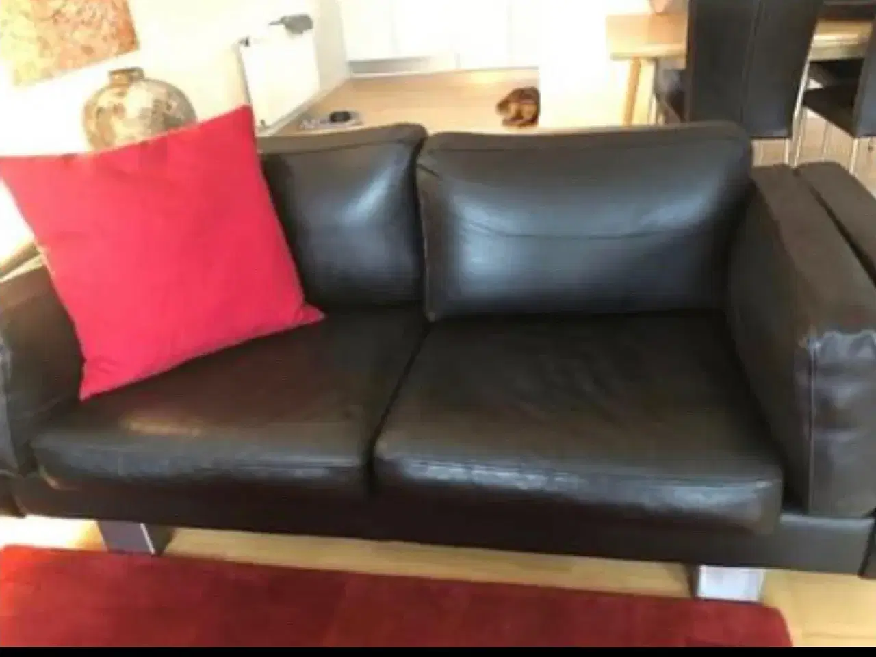 Billede 1 - Læder sofa 