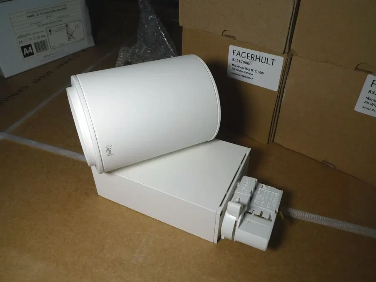 Billede 3 - 5 stk. lamper t/lysskinne, hvid