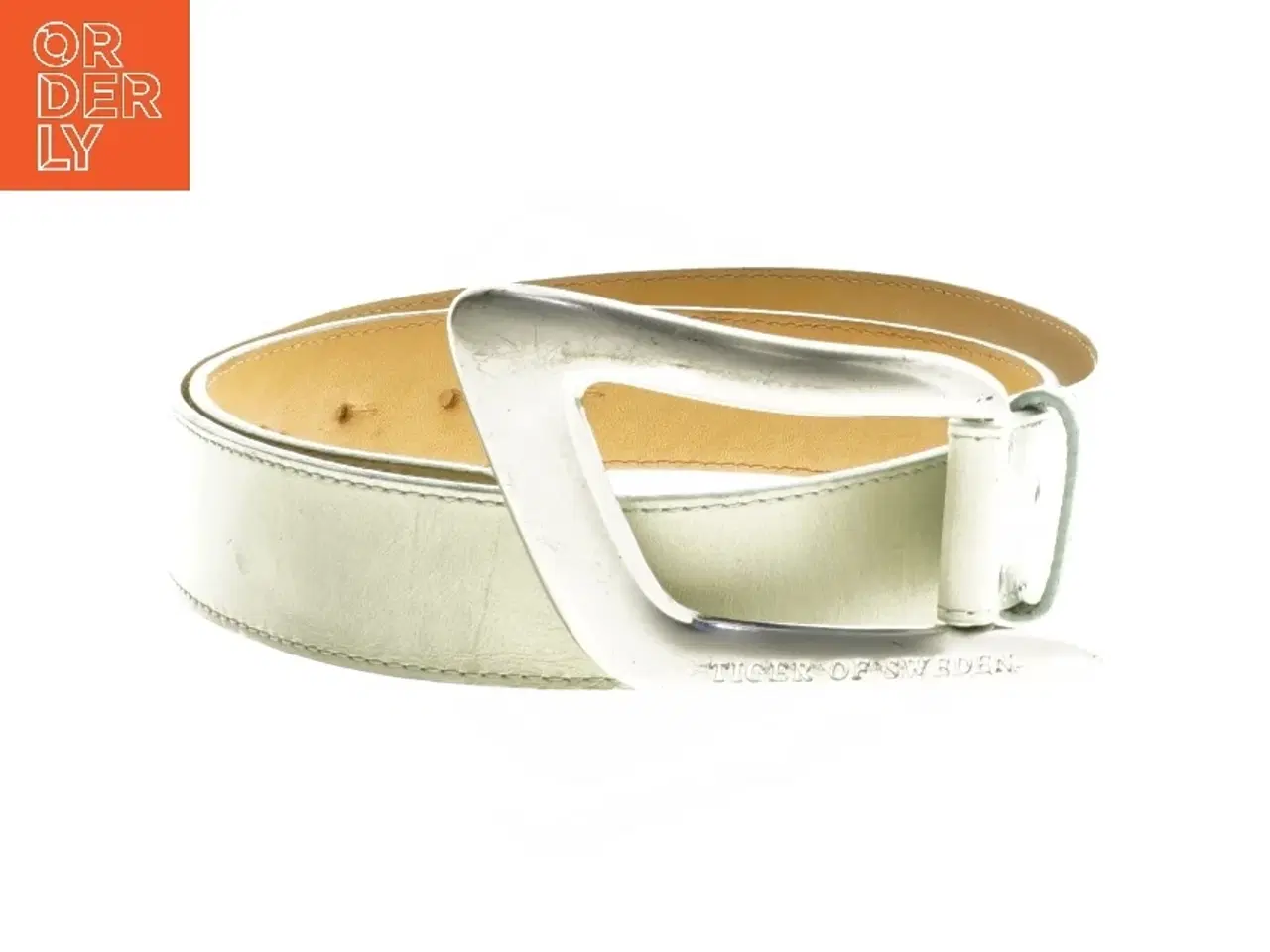 Billede 1 - Læderbælte med metallås fra Tiger Of Sweden (str. 85 cm)