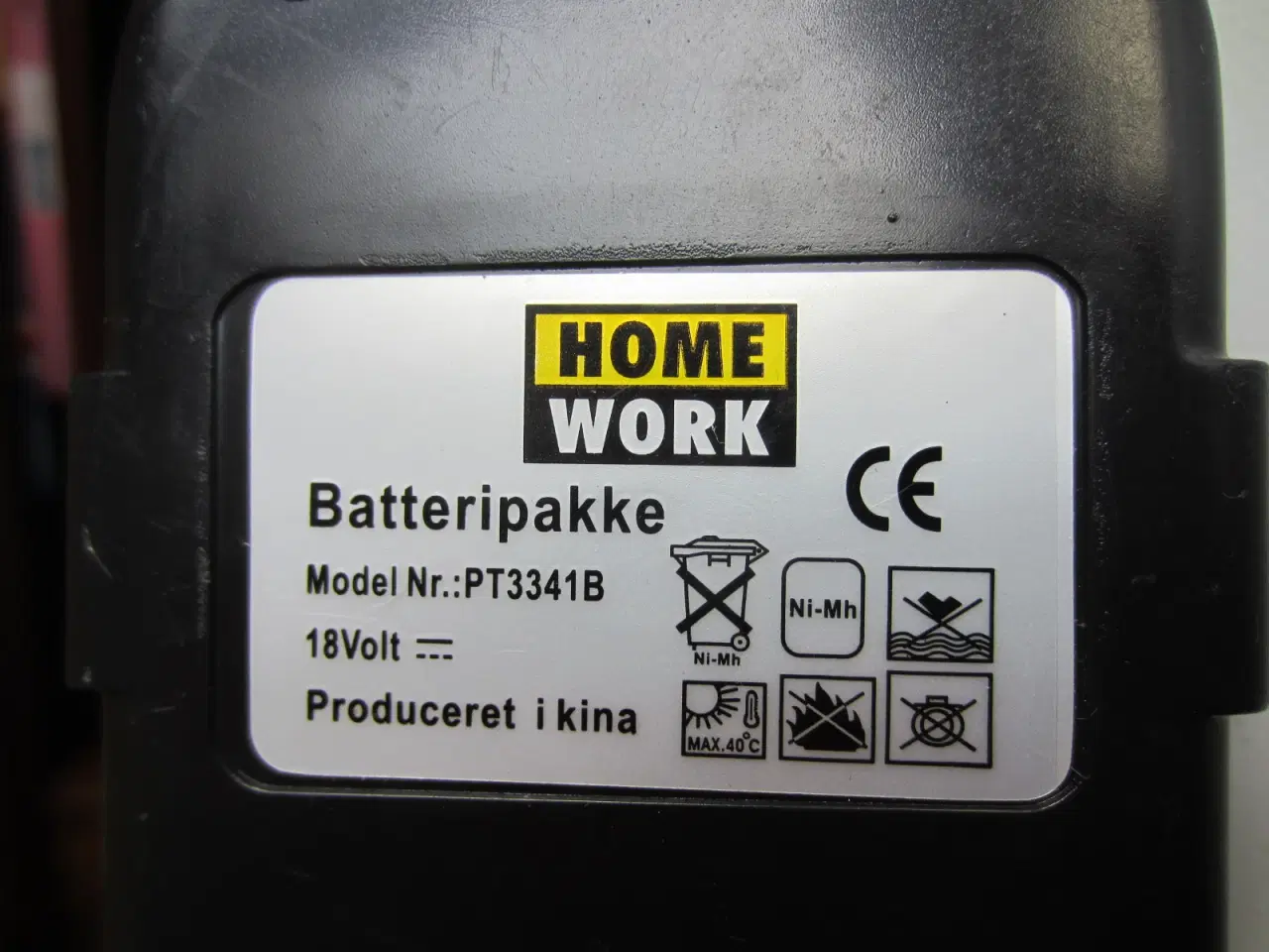 Billede 5 - HOME WORK 18V Ni-MH batteri PT3341B med oplader