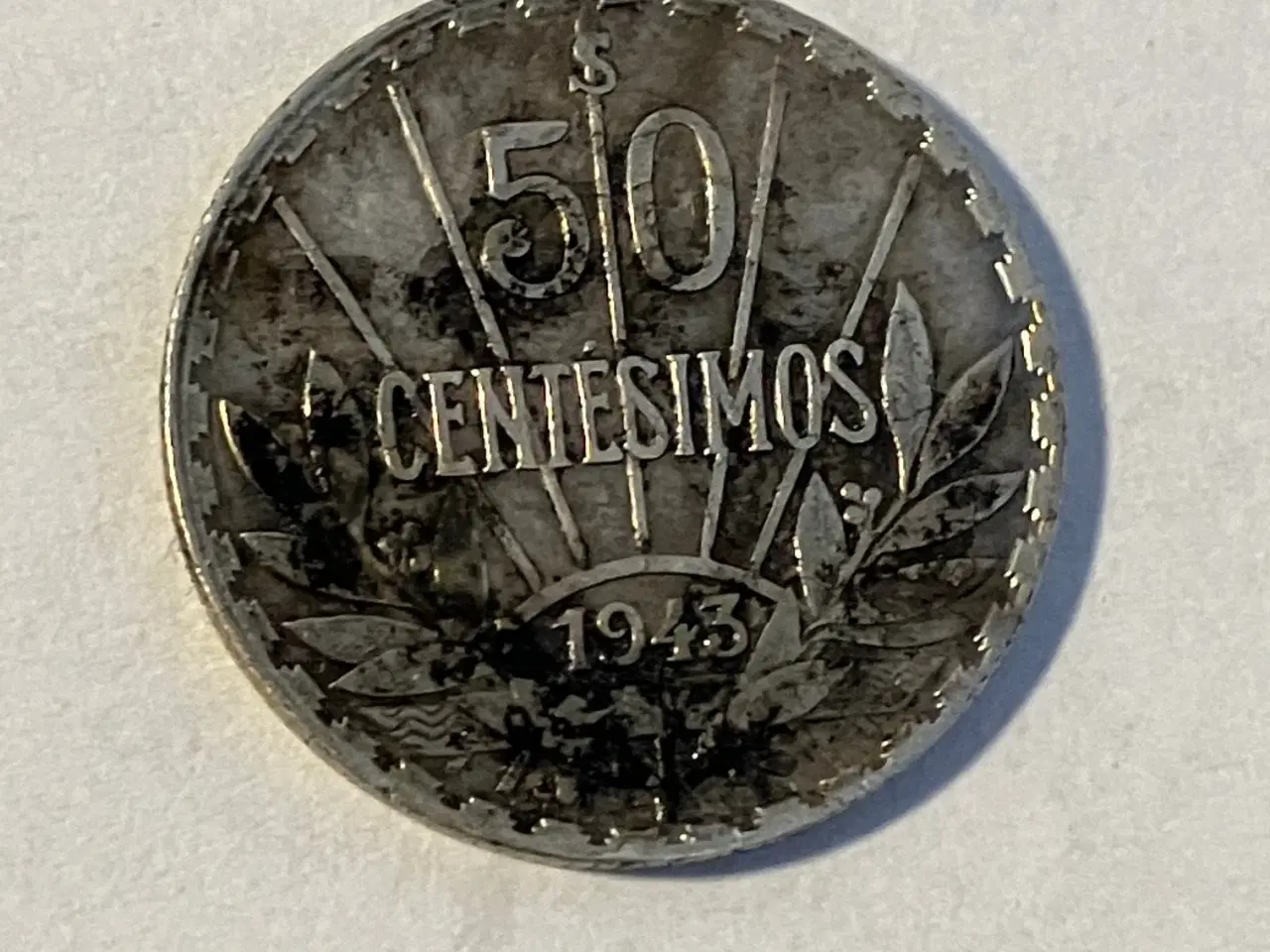 Billede 1 - 50 Centesimos 1943 Uruguay