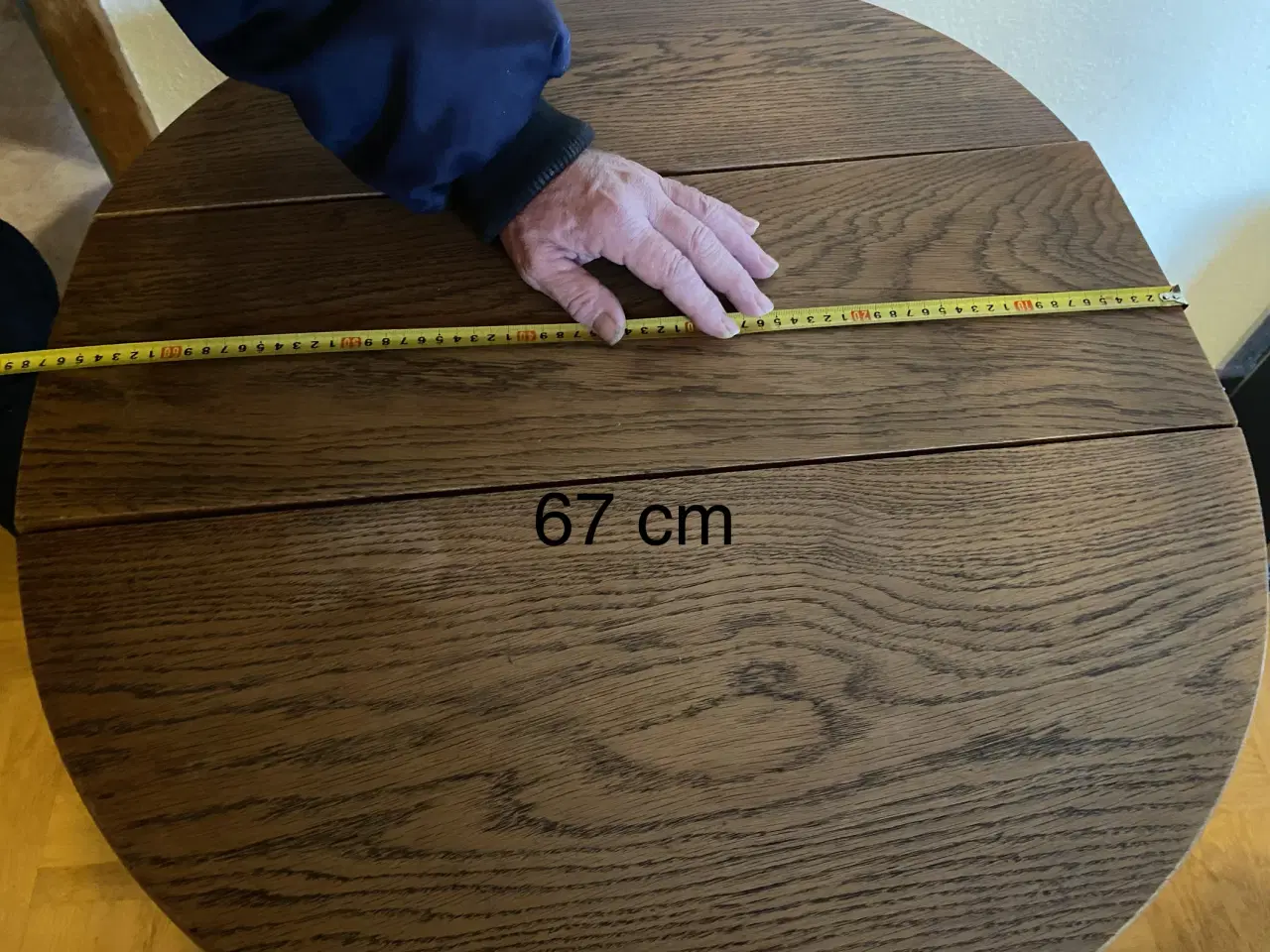 Billede 10 - Retro klapbord ovalt af robust træ