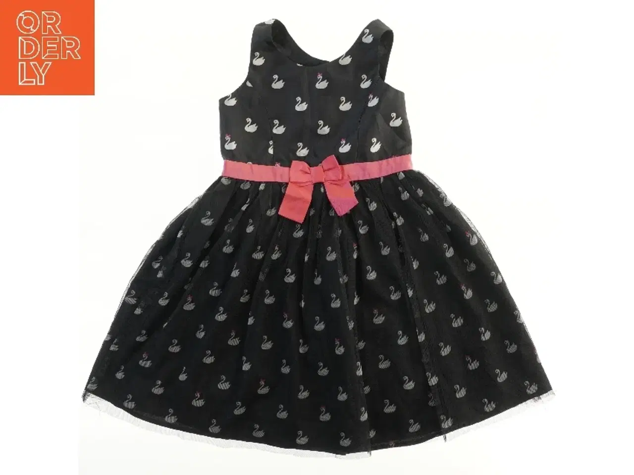 Billede 1 - Pige kjole med svanemotiv fra H&M (str. 128)