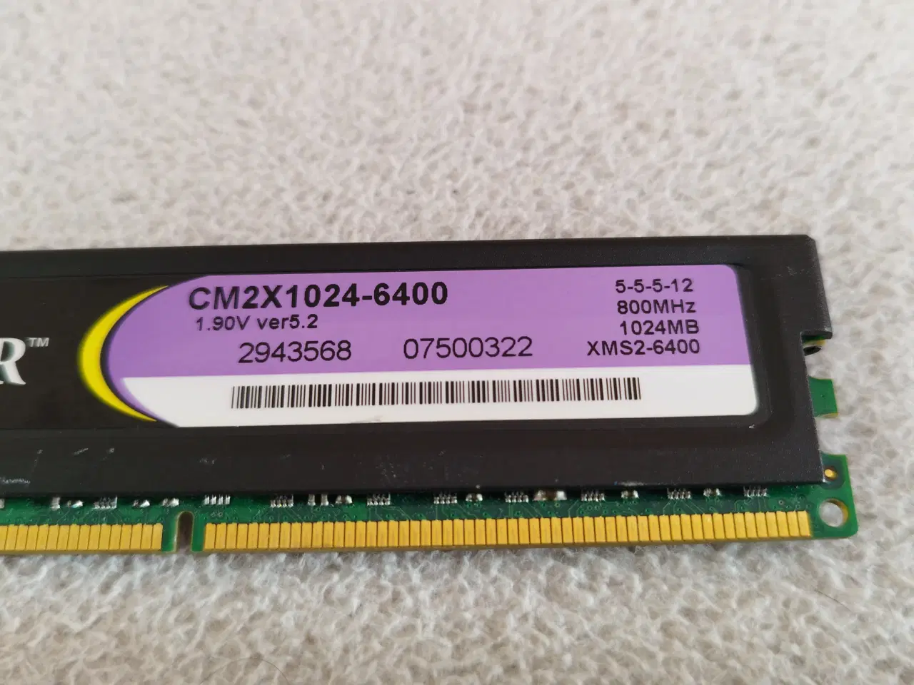 Billede 4 - 4 x 1 GB Corsair xms2 DDR2 Ram-blokke