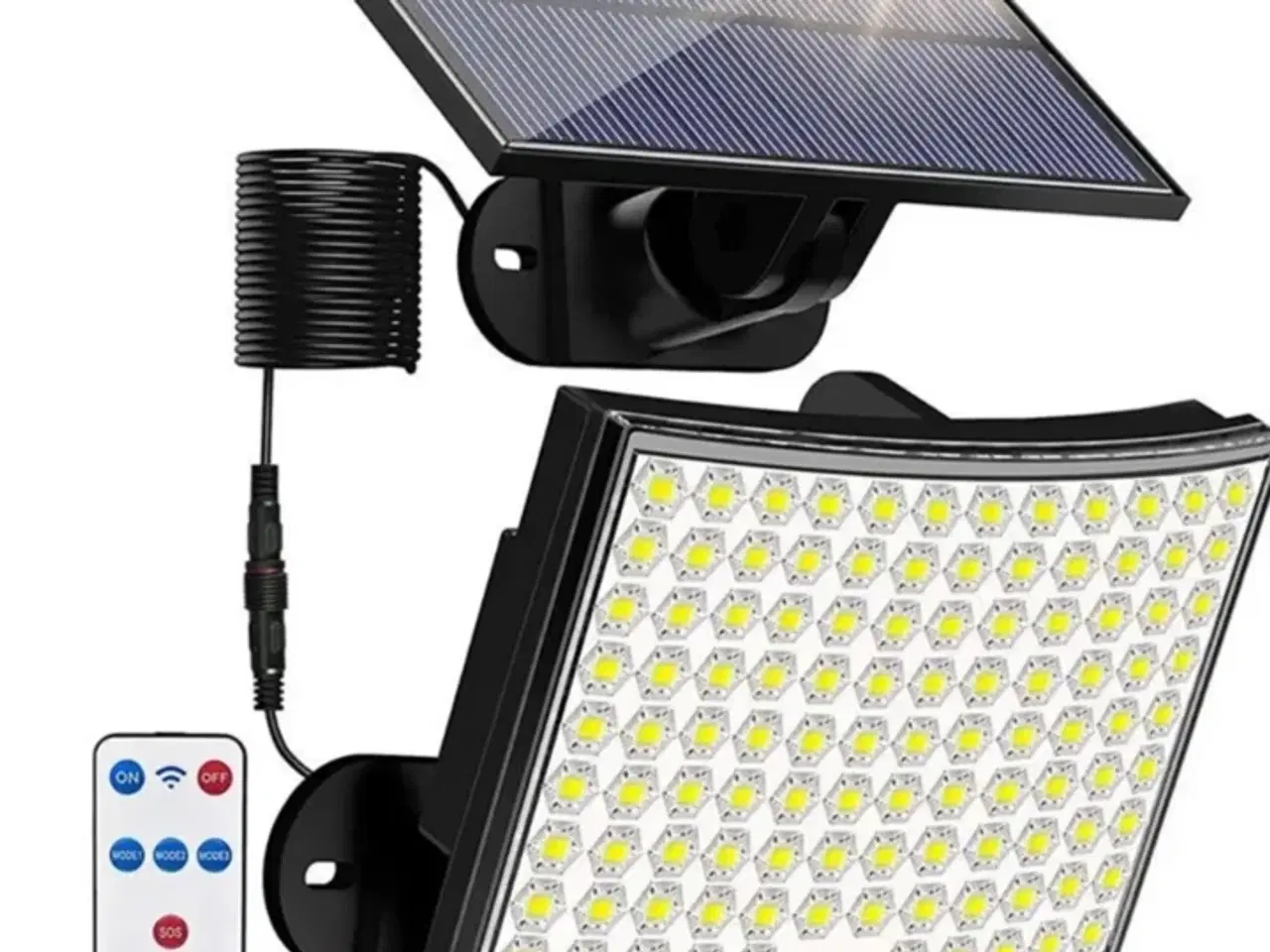 Billede 2 - 2 stk. Solpanel LED-lampe til indkørsler og haver