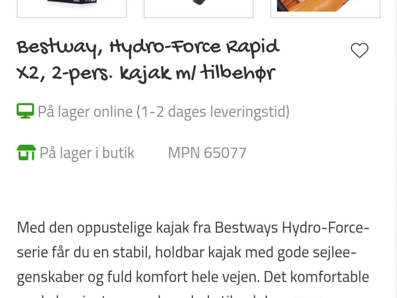 Billede 2 - Oppustelige kajakker.