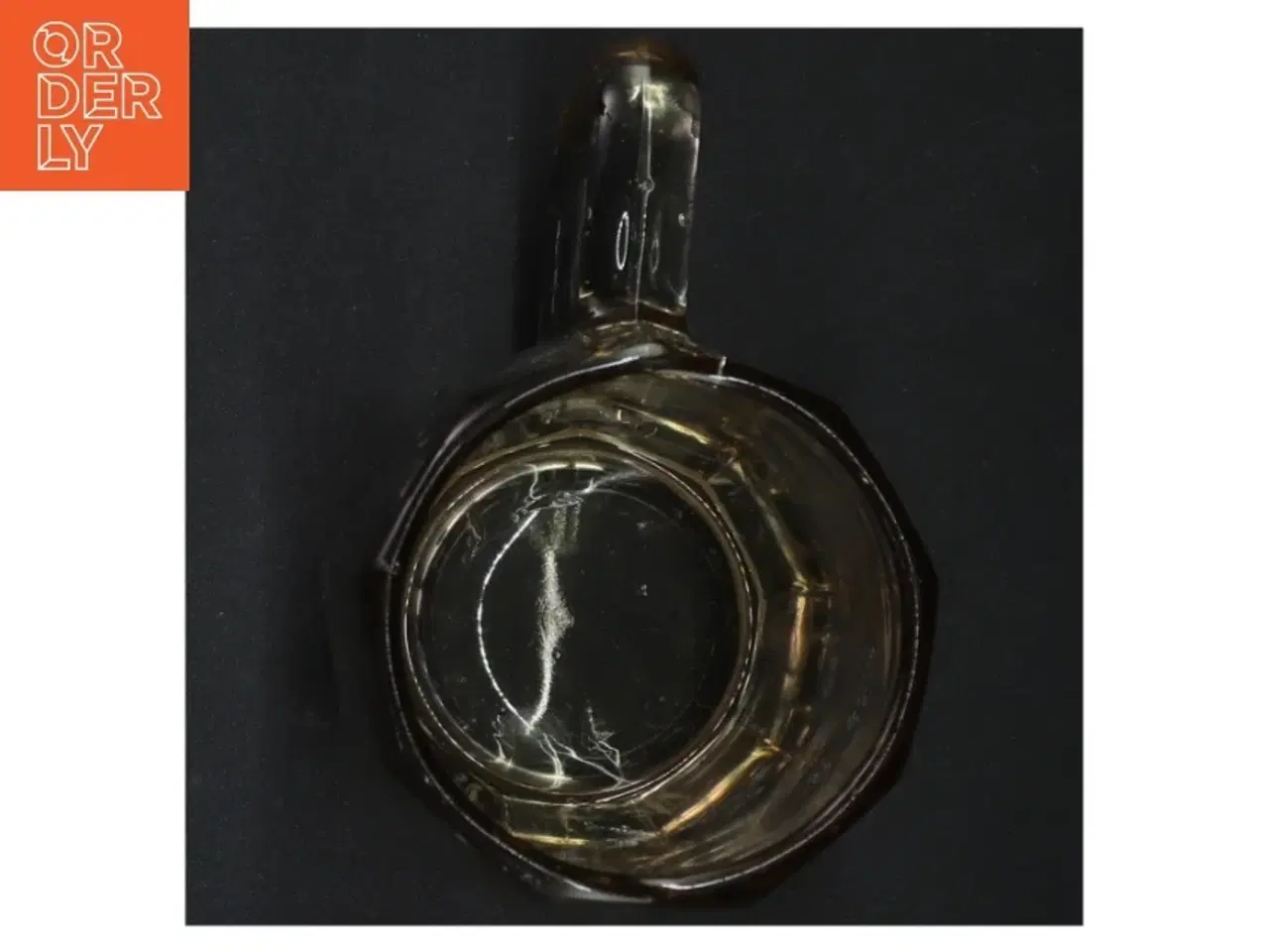 Billede 2 - Mundblæst Røgfarvet Glas krus (str. 12 x 14 x 9 cm)