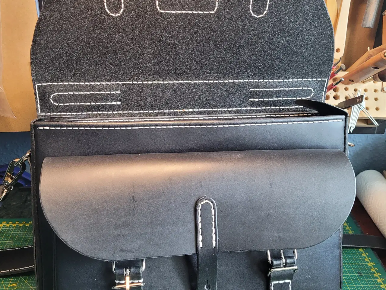 Billede 7 - Ny håndsyet lædertaske