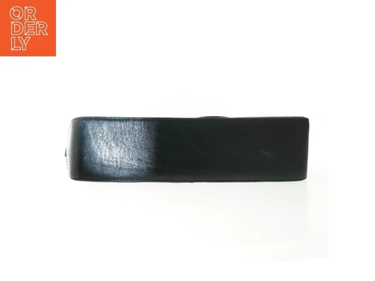 Billede 3 - Sort læder skuldertaske (str. 14x29x8 cm)