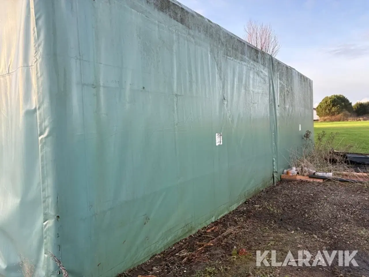 Billede 5 - Lagertelt med pressening Helge Frandsen galvaniseret stålspær