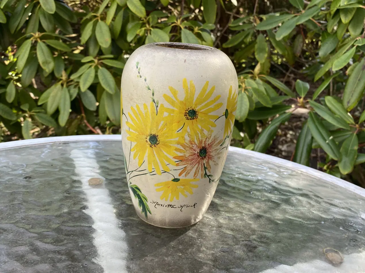 Billede 1 - Vase med gule blomster