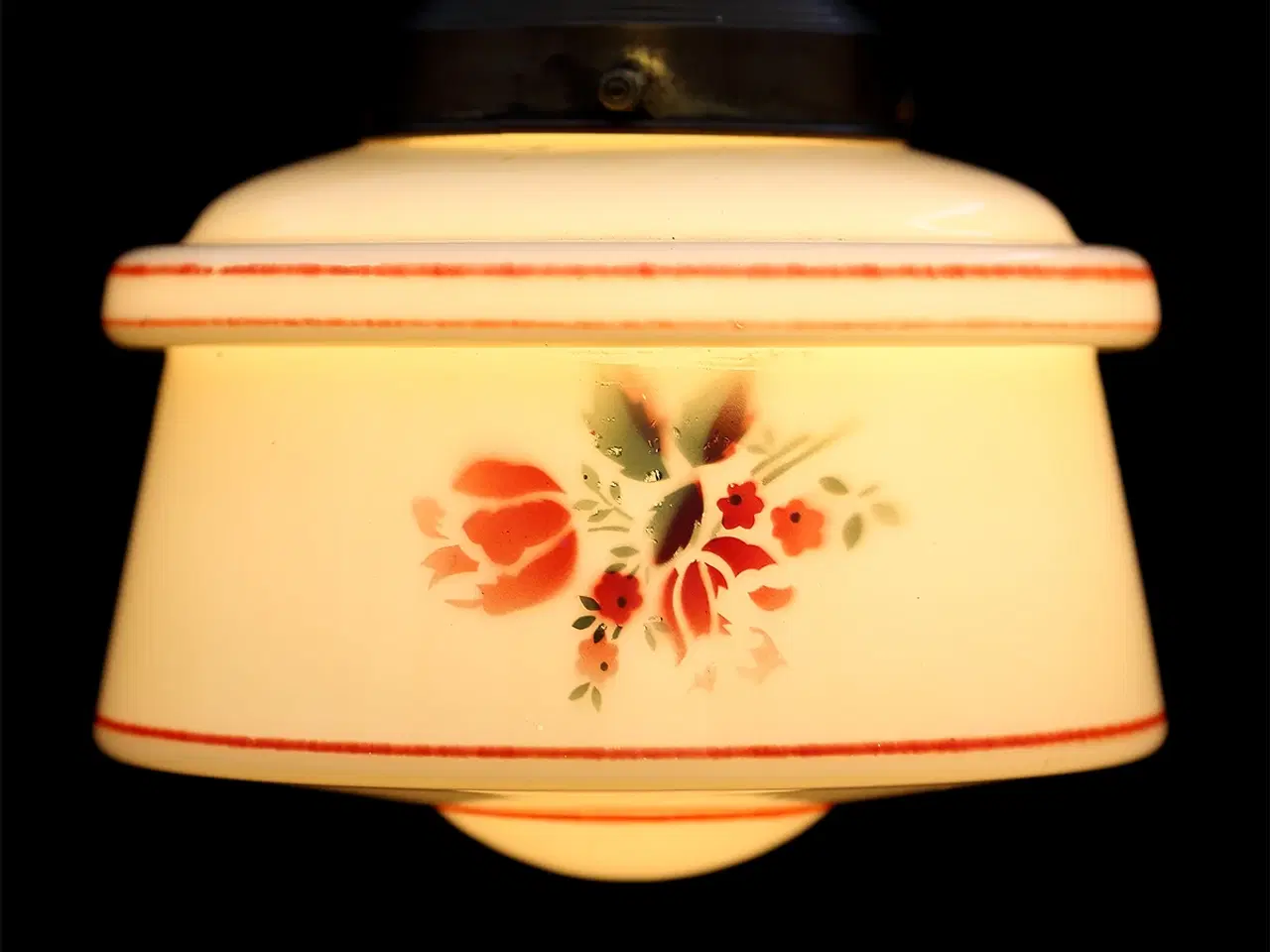 Billede 1 - Art Deco glaspendel ca. 1930–40, E27, renoveret