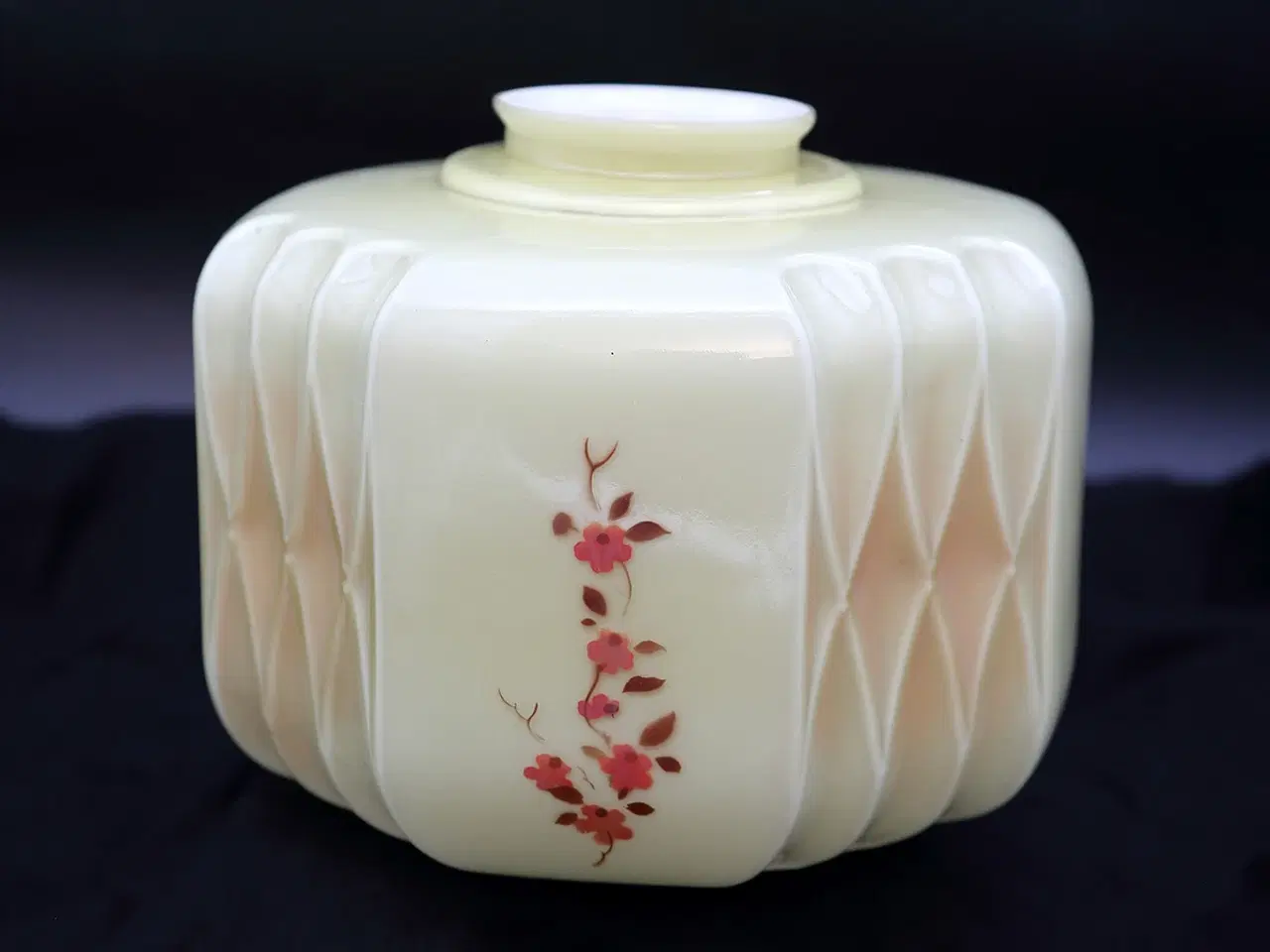 Billede 5 - Stor Art Deco glaspendel med blomster, ca. 1930–40