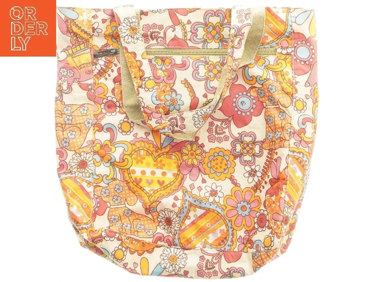 Billede 2 - Vintage mønstret lækker tote, Farverig Taske (str. 40x40 cm)