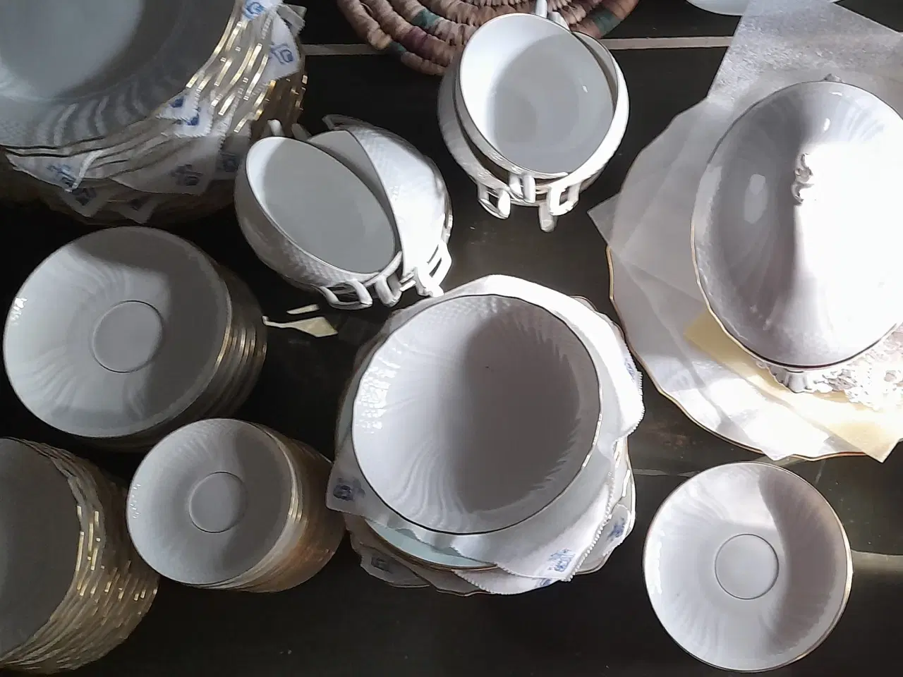 Billede 6 - Royal Copenhagen Hvid Strejfet Stel 387/Josephine