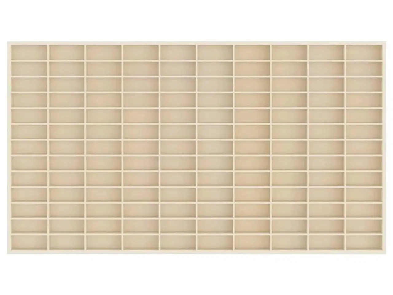 Billede 5 - Vægdisplaykasse med hylde Beige 98 x 4,5 x 55 cm Konstrueret træ