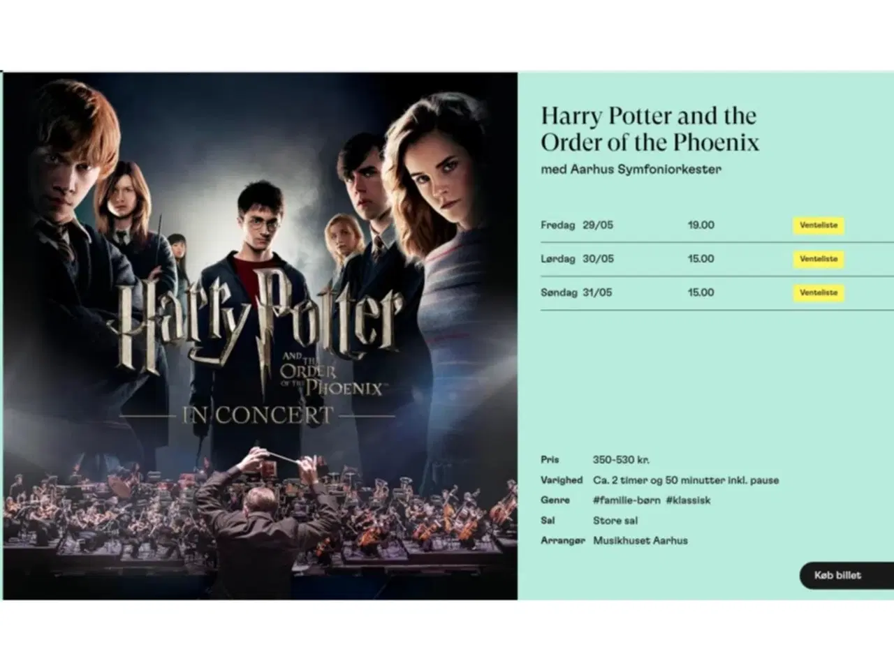 Billede 1 - Harry Potter i Aarhus Musikhus