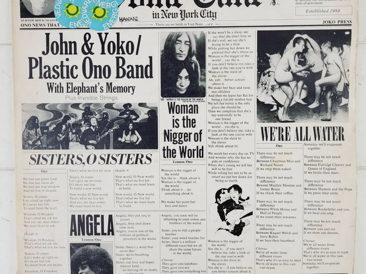 Billede 1 - ⭐️LP: John Lennon - Some Time in New York City