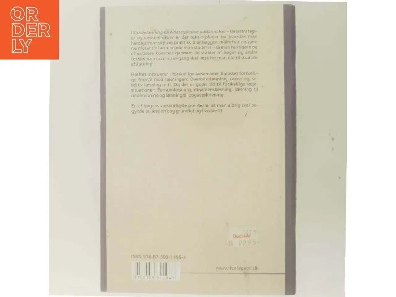 Billede 3 - Studielæsning på videregående uddannelser : læsestrategier og læseteknikker (Bog)