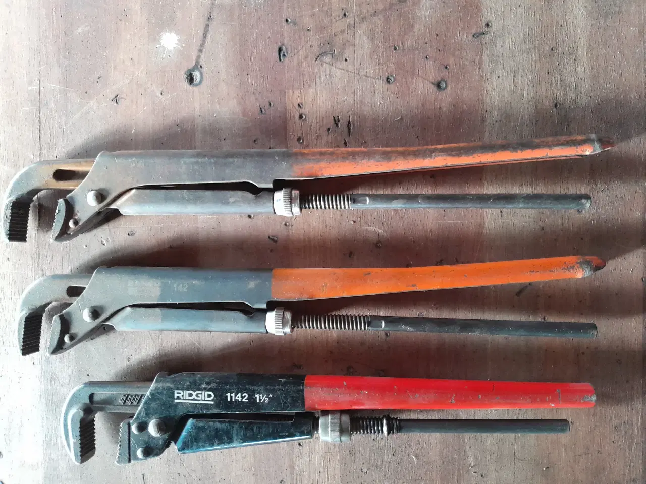 Billede 4 - 2 stk. svensknøgler og 3 stk. rørtænger