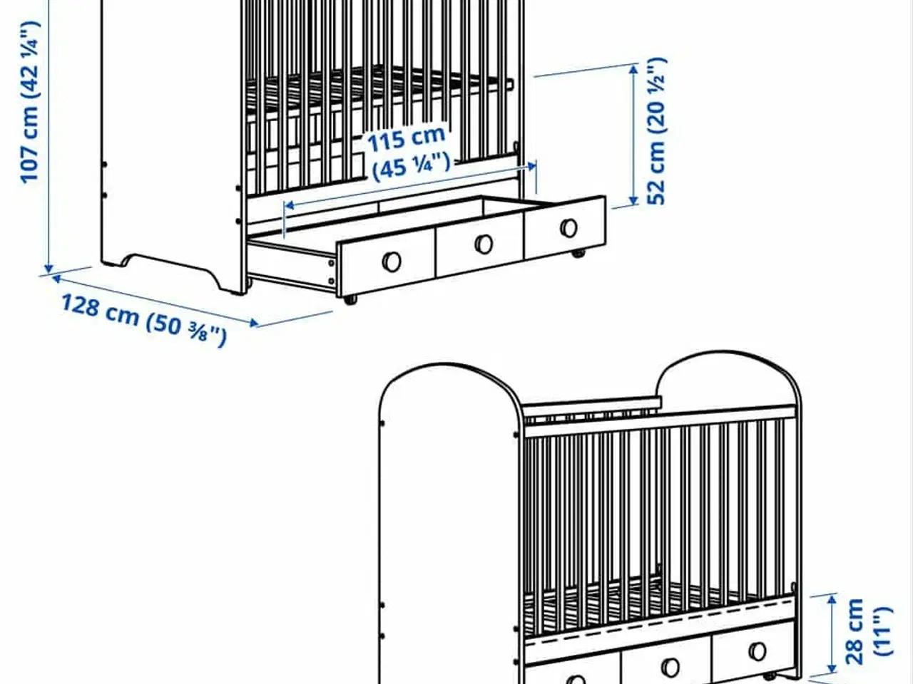 Billede 3 - Tremmeseng, GONATT, Ikea