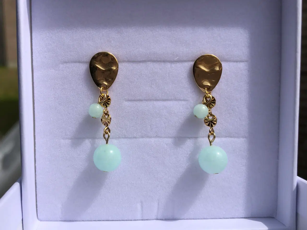 Billede 4 - 🏝️Friske sommer Ørestikker “Guld&Mint” 