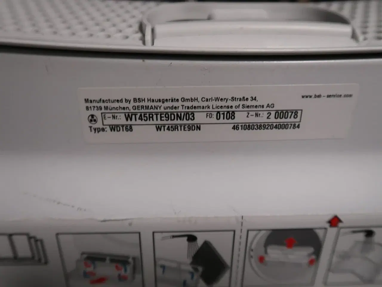 Billede 3 - Tørretumbler, Siemens WT45RTE9DN/03