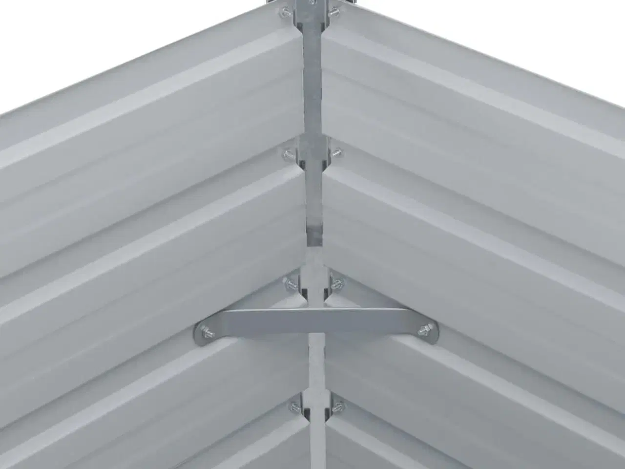 Billede 4 - Hævet plantekasse 160 x 80 x 45 cm galvaniseret stål brun