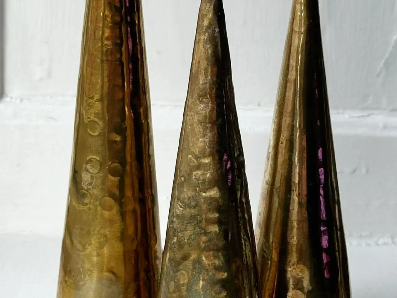 Billede 3 - Messingspyd, hamrede, 3 stk samlet