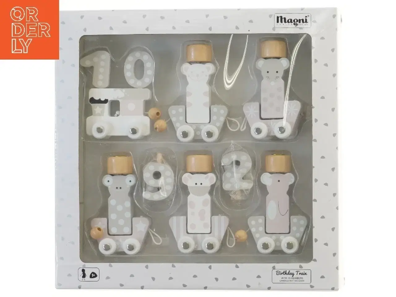 Billede 1 - Magni fødselsdagstog med tal fra Magni (str. 33x33 cm)