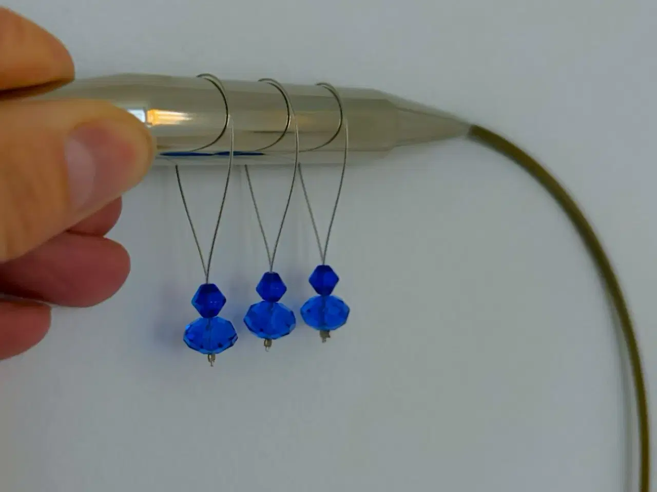 Billede 2 - Sæt med 3 blå maskemarkører til små og store pinde