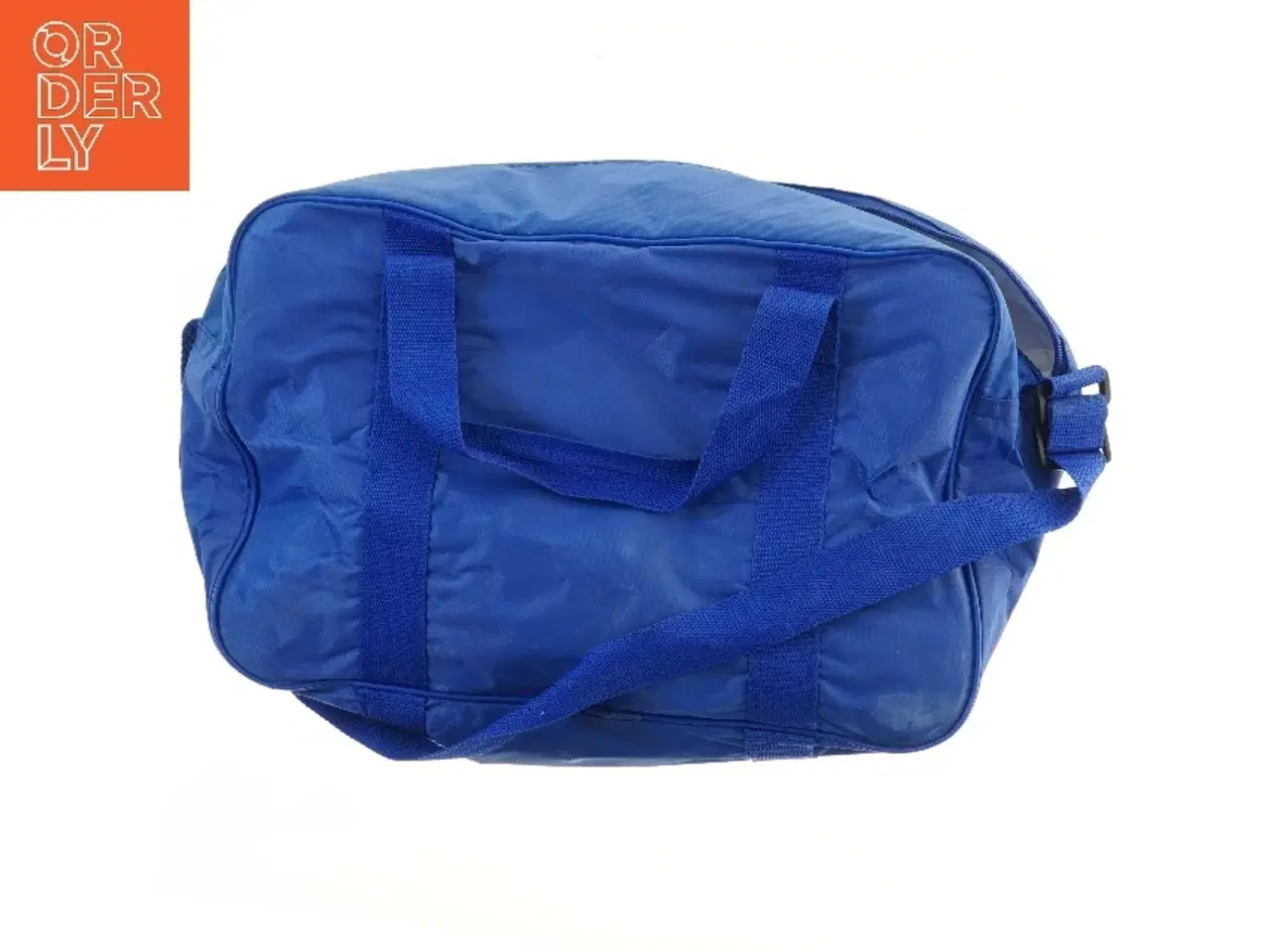 Billede 2 - Blå rejsetaske med maritimt motiv (str. 40x19x27 cm)